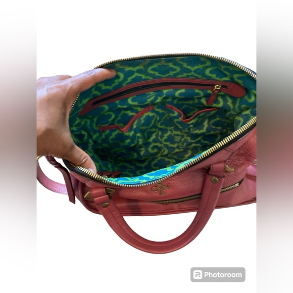 orYANY Pebble Leather Crossbody/ Handbag Satchel with Braiding detail - Picture 5 of 12